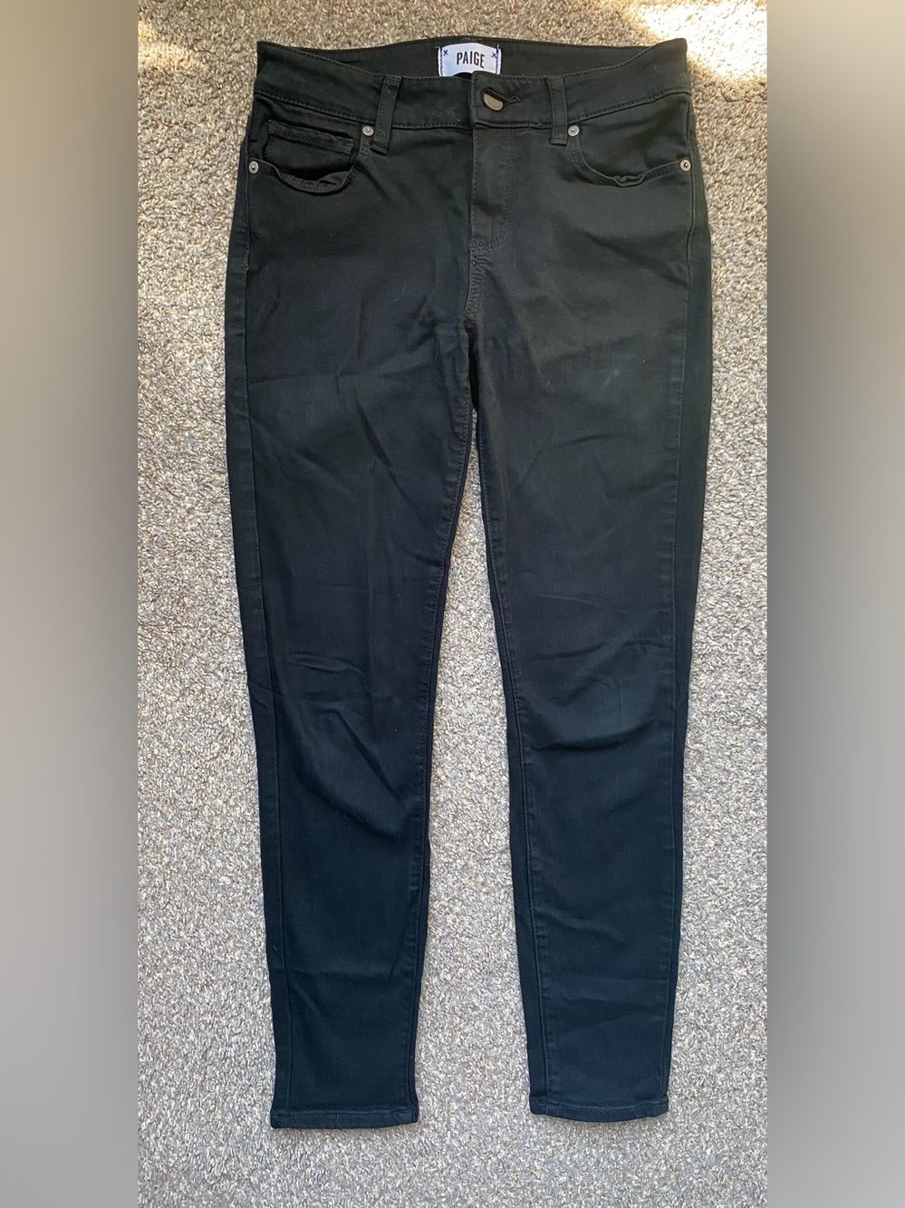 PAIGE Charcoal Slim Stretch Jeans